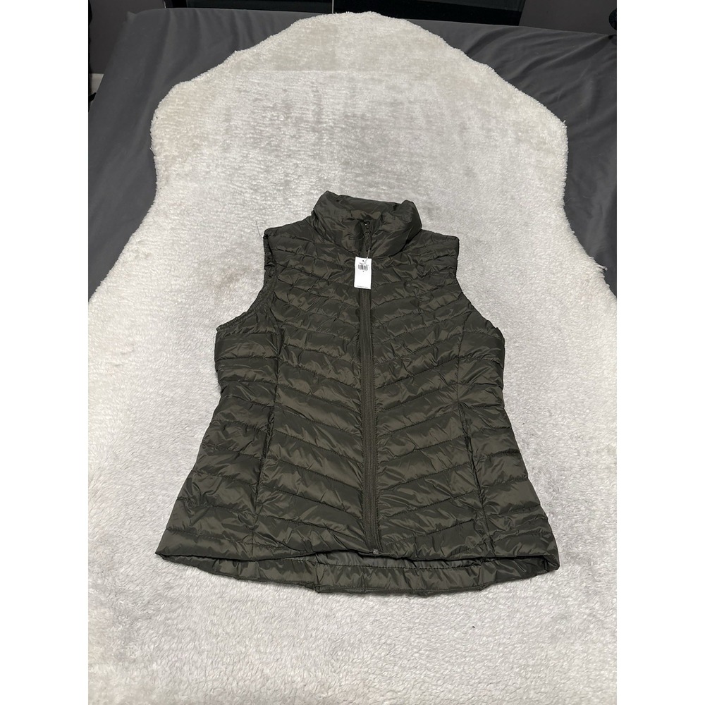 New Old Navy Women's Green Active Water Resistant Vest Size Small Puffer